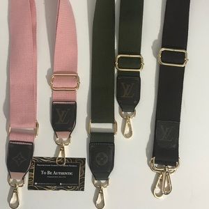 Crossbody strap with upcycled authentic LV